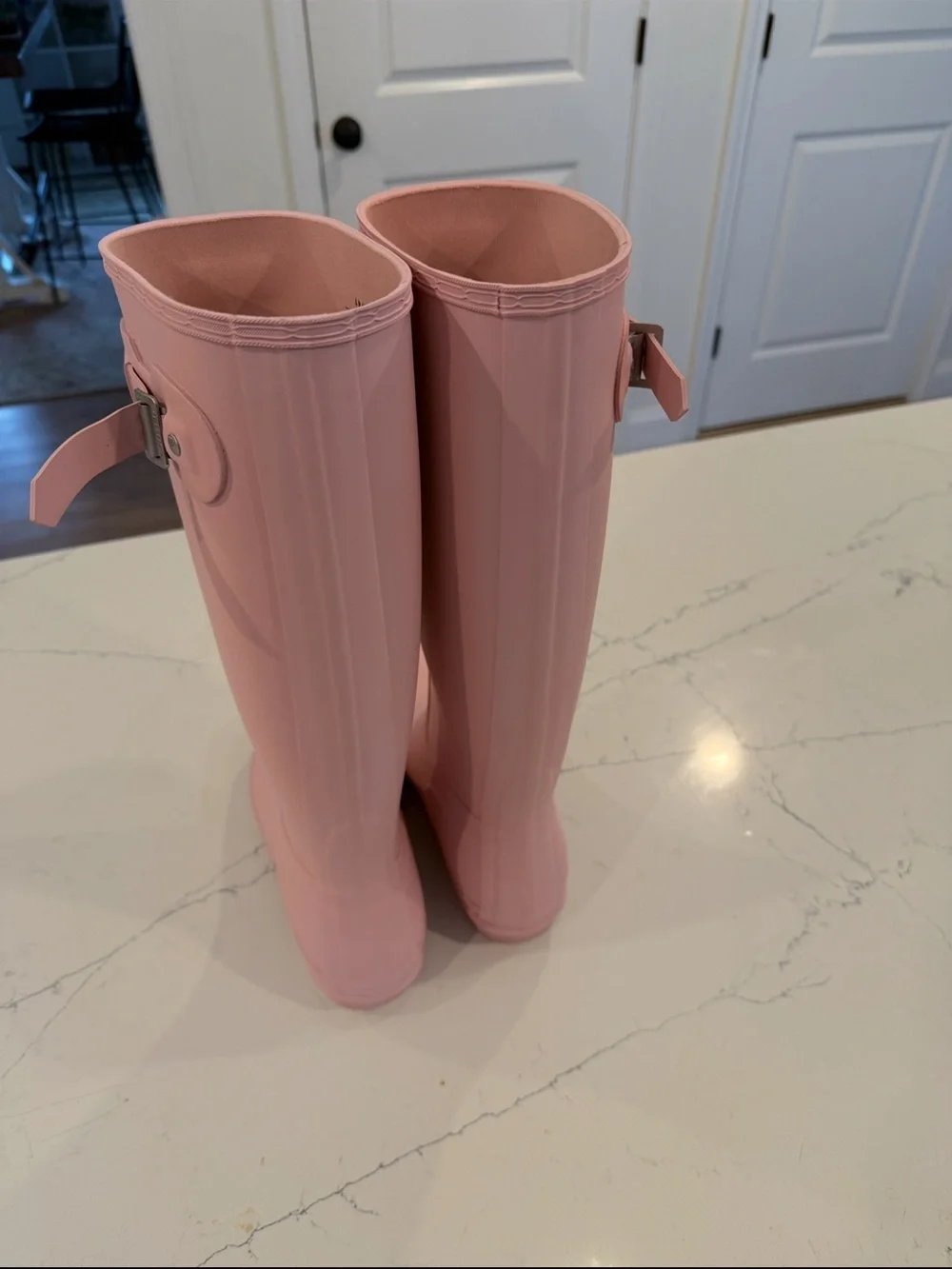 Hunter Blush Pink Tall Rubber Rain Boots